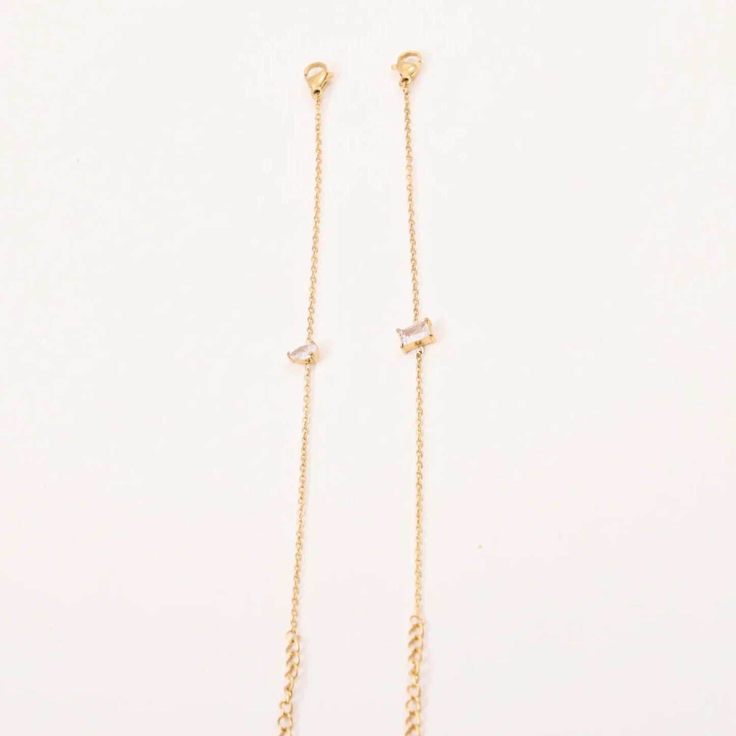 Neue Sommer Edelstahl Shinny Weiß Zirkon Kette Armbänder Für Frauen Einfache Armband Partei Schmuck Boho