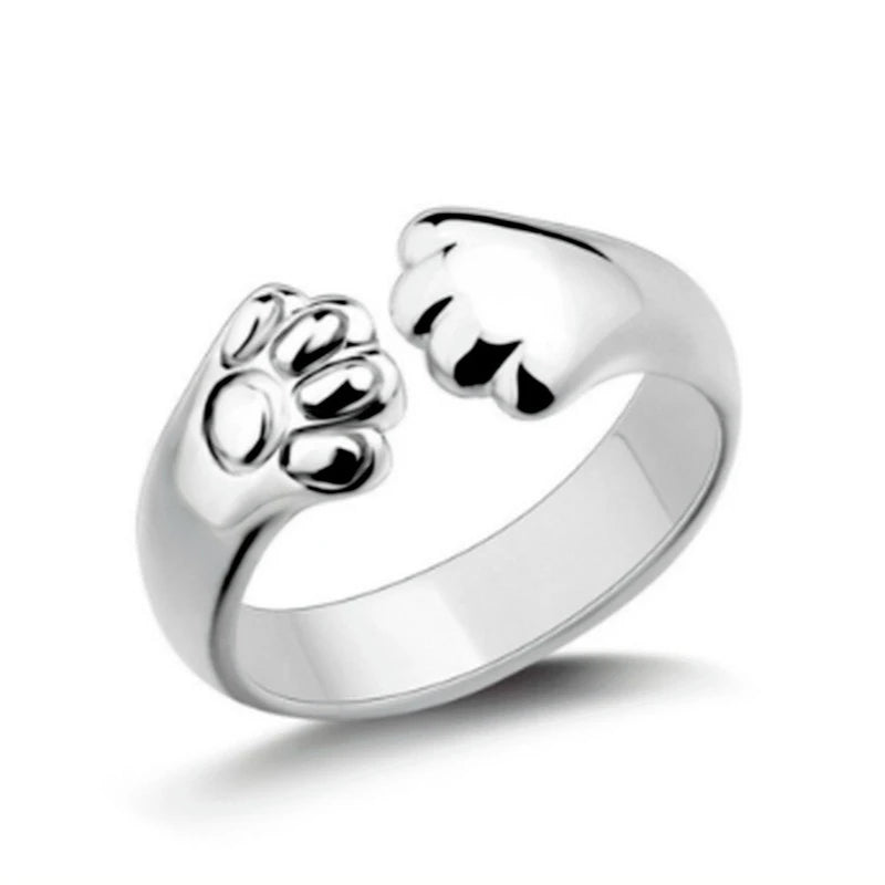 Niedliche Katzenklaue-Umarmungsringe, kreativer verstellbarer Ring für Frauen, niedliche Bärentatze, Katzenklaue, offener Ring, Party, Geburtstag, Geschenk, Schmuck