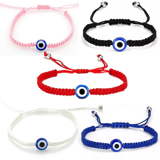 1 Stück einfache türkische böse Blick Ojo-Armbänder für Männer Frauen Augen mexikanisches Seil gewebte Armbänder Schmuck trendige Accessoires Geschenk 2024