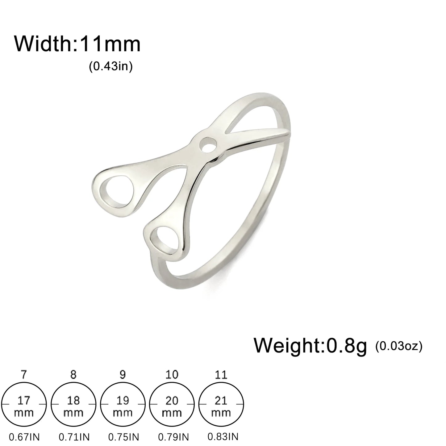 Unift Frisur Schere Ringe Edelstahl Ring Schmuck Friseure Friseur Abschluss zubehör Frauen Männer trendy