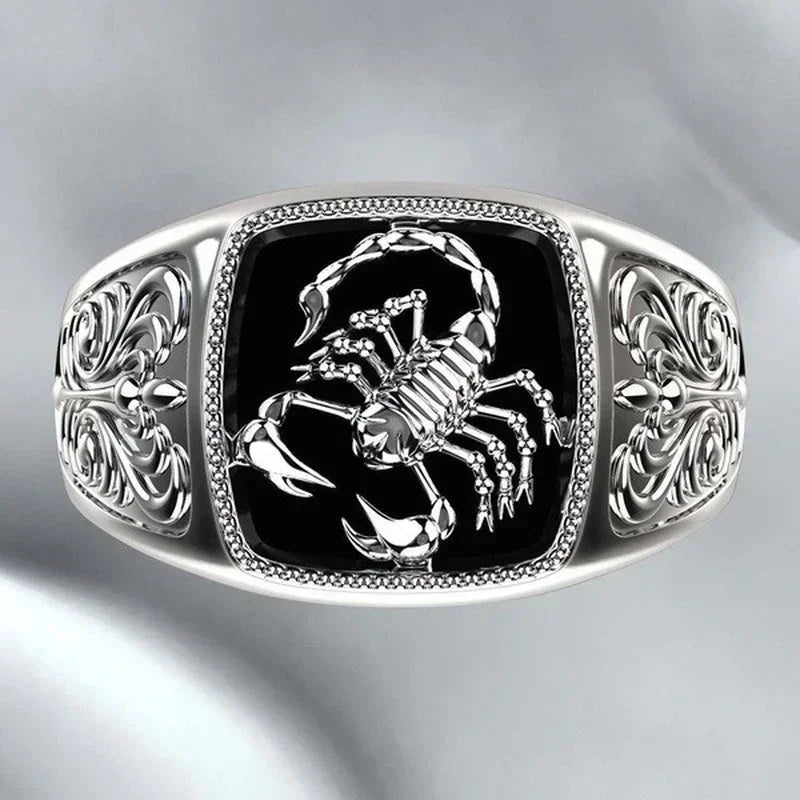 Skorpion Tier Herren Ring Punk Schmuck Zubehör Männer Ringe Coole Mode Hip Hop Rock Schmuck Geschenk Halloween Weihnachten Party Ringe