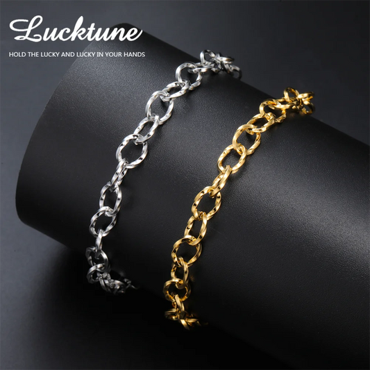 Lucktune Ineinandergreifende Armbänder Mode Edelstahl frauen Hand Armband Minimalistischen Gold Farbe Schmuck Party Geschenk Großhandel