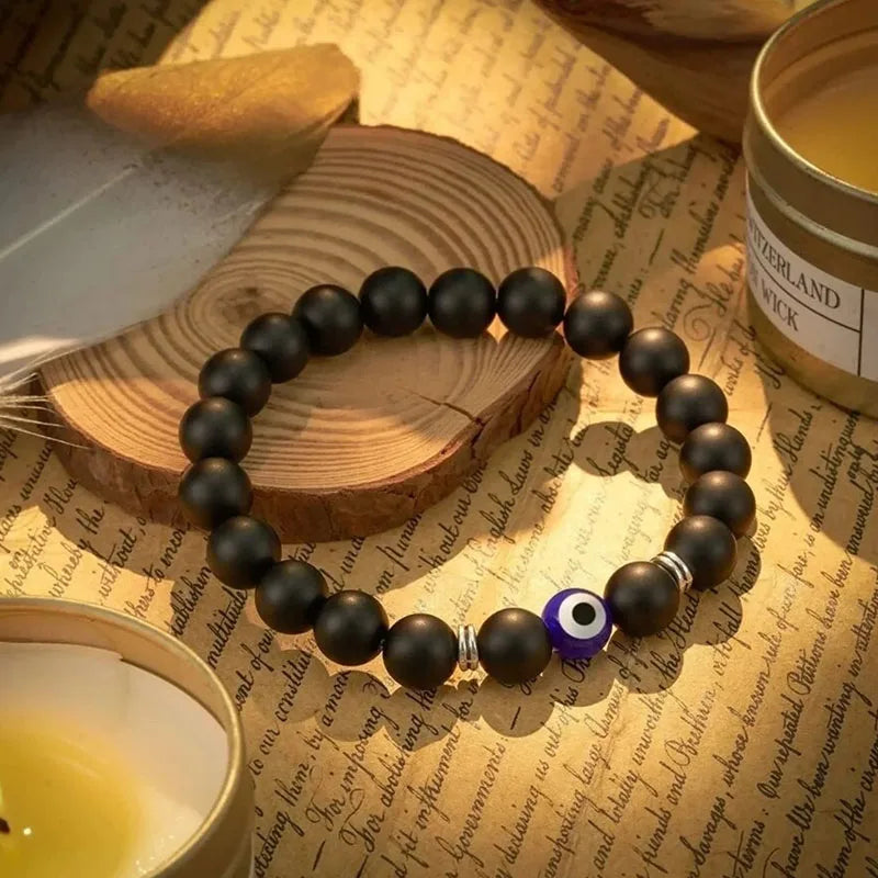 Schwarzes Turmalin, Hämatit, Rosenquarz & Lepidolith Armband/Heilung, Depression, Angst, Schutz, Empath Armband