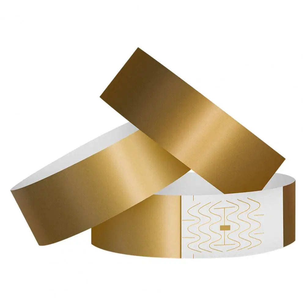 100 Stück Armbänder aus synthetischem Papier, Einweg-wasserdichte Handgelenkschlaufe, Event-Identifikationsarmbänder, abnehmbares Armbandband