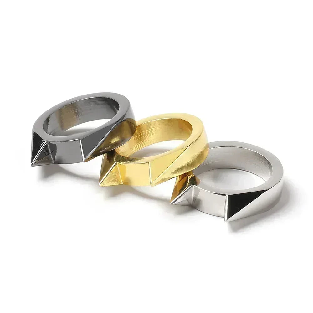 Gothic Survival Selbstverteidigungsringe für Frauen Mann Metall Multifunktionale Knuckle Katzenohrform Angriffsringe Freundinnen Geschenk