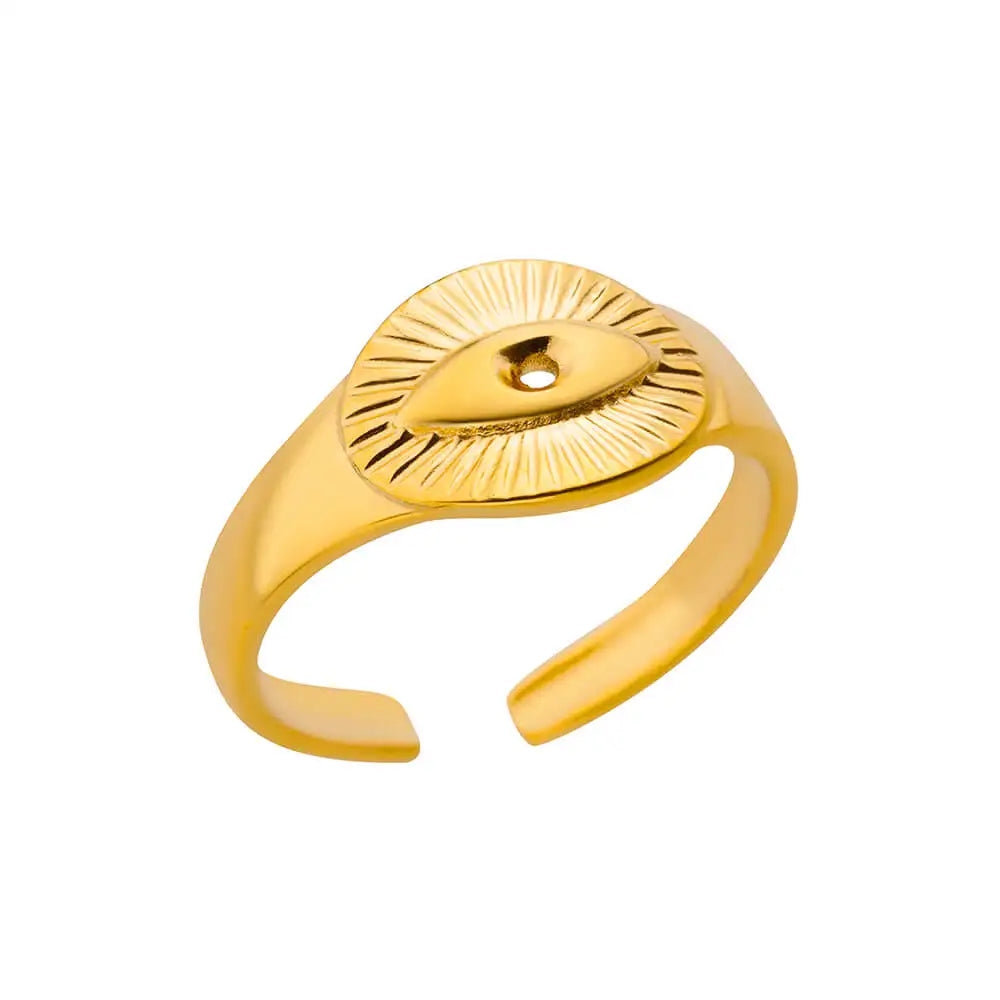 Minimalistische Textur Edelstahl Geometrische Ringe für Frauen Gold Farbe Öffnung Paar Ring Ästhetische Hochzeit Weihnachten Schmuck