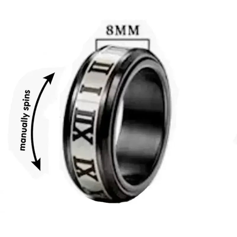 Angstring Fidget Spinner Ringe für Frauen Edelstahl Ringe Fidgets Frei drehen Anti Stress Zubehör Herrenschmuck