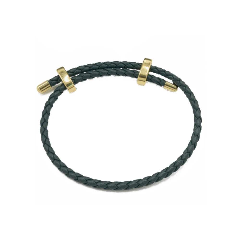 1Pcs Einstellbare Geflochtene Acht-Zeichen Schnalle Leder Armband Für Paar Männer Frauen Armreif Schmuck Machen Zubehör Großhandel