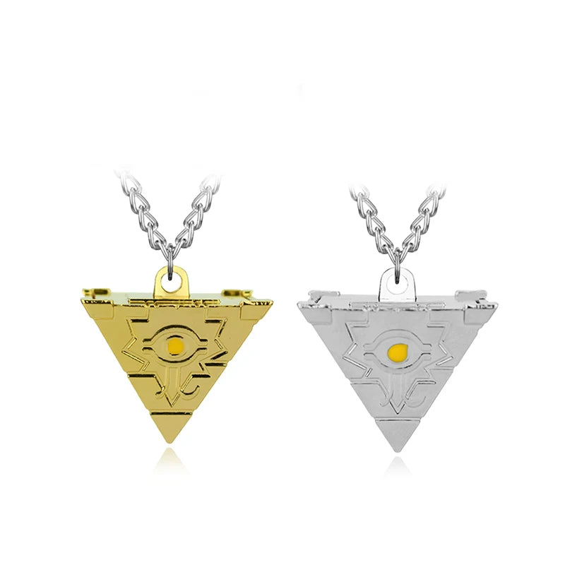 Anime Yu-Gi-Oh Halskette YGO Puzzle YuGiOh Yugi Millennium Pyramide Anhänger Schlüsselanhänger für Frauen Männer Ägyptisches Auge des Horus Schmuck