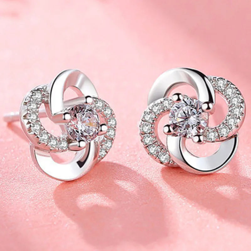 Stern-Ohrstecker aus 925er-Sterlingsilber, AAA-Zirkon, hohe Qualität für Damen, Ohrring, Hochzeit, Modeschmuck, Accessoires, Party-Geschenk