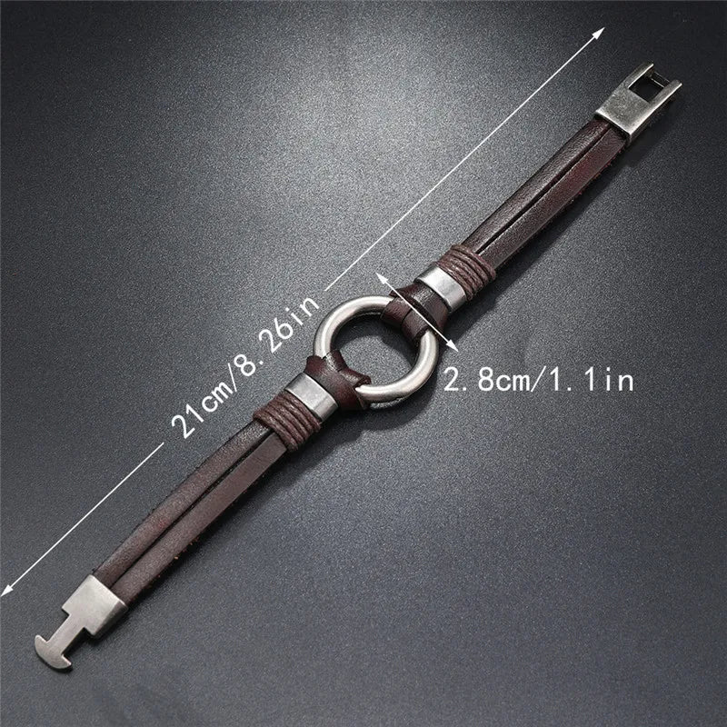 Letapi hochwertige geflochtene schwarze Leder armband für Männer Punk Vintage Unisex Charme Hochzeits schmuck Geschenk