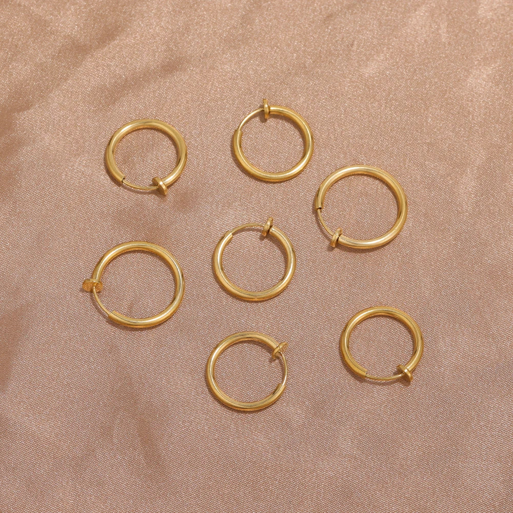 10 Stück 304 Edelstahl 2 mm Draht Ohrclips gefälschte Creolen für Frauen ohne Ohrlöcher Clip DIY Schmuckherstellung Zubehör