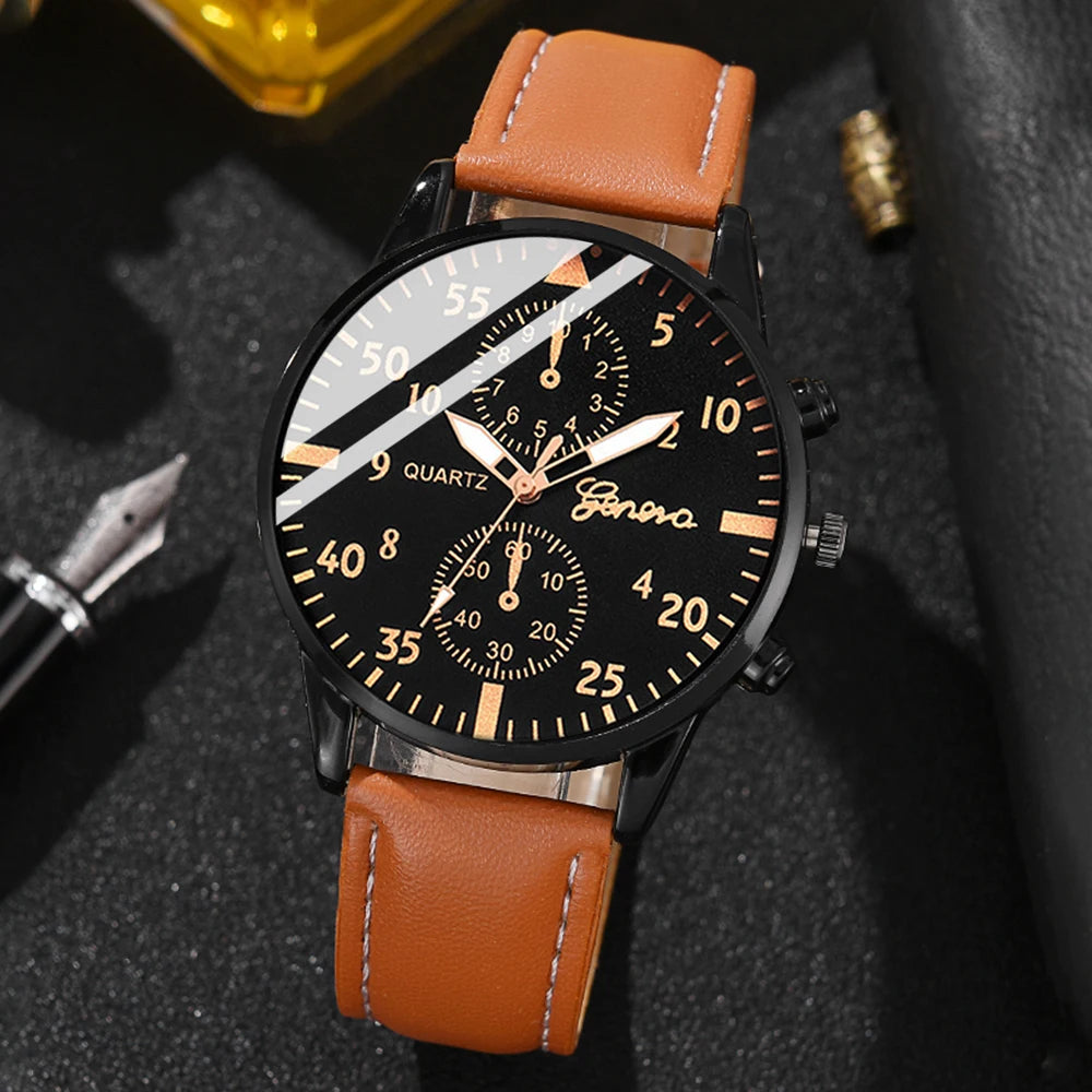 Neue Hip Hop Herrenmode Uhren Luxus Herren uhr Armbanduhr Sport Herren Armbanduhr Armband Set Relogio Masculino