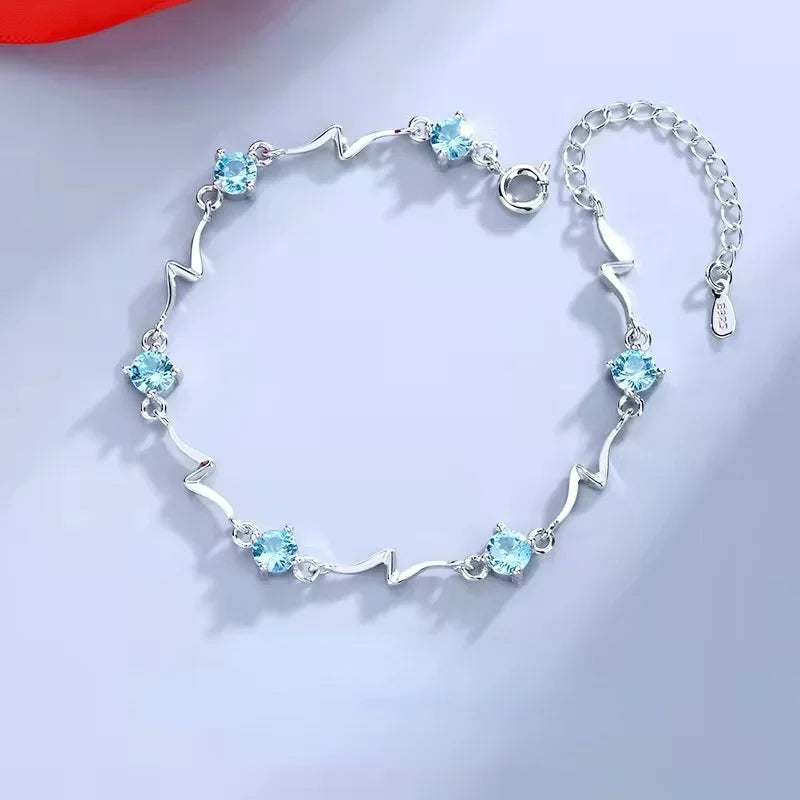 925 Sterling Silber schöne Sterne Armbänder für Frauen koreanische Designer Party Hochzeit Modeschmuck Weihnachts geschenke Drops hipping