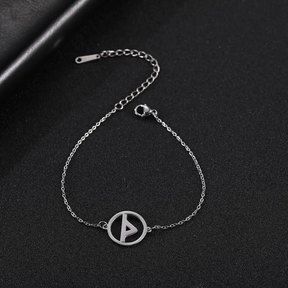 Likgreat 24 Wikinger-Runen-Charm-Armband, Edelstahl, für Damen und Herren, Schmuck, nordischer alter Schutzpatron, Odin-Amulett, Geschenk, 2023, Neu