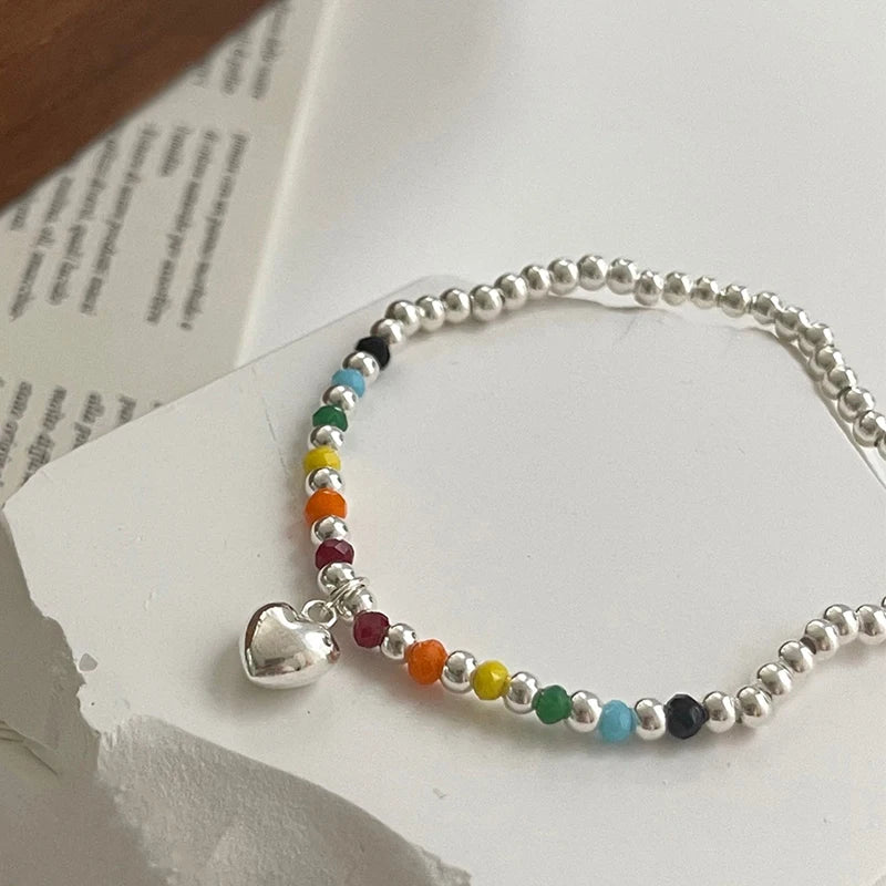 Panjbj sterling silber linie extrem feines armband für frauen lieben haert perle koreanisch ins süßes schmuck geschenk drops hipping