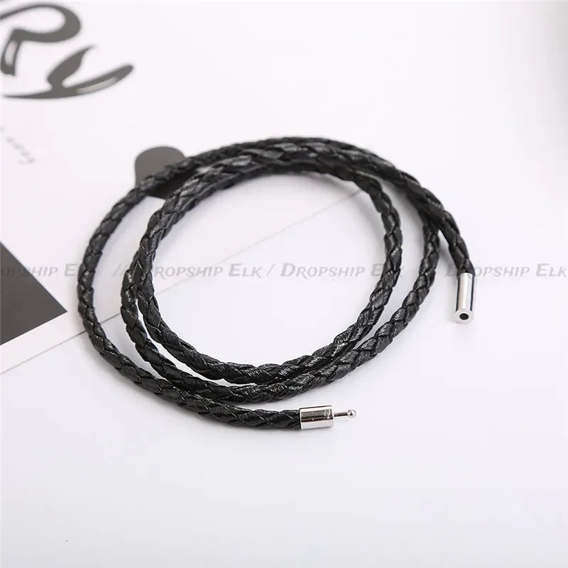 Mehr schicht ige Leder armbänder Frauen Männer Punk Armband Geflecht Armreifen hand gefertigte Seil wickel Armbänder Geburtstags feier Glücks geschenk