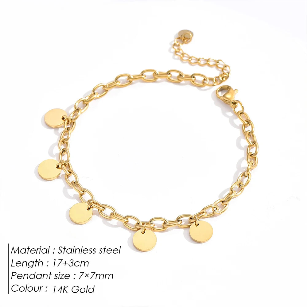 eManco Modische Quasten-Armbänder mit rundem Hängeetikett, große Kette, übertriebener Stil, Hip-Hop-Band-Armband, Schmuck, 48-Stunden-Versand