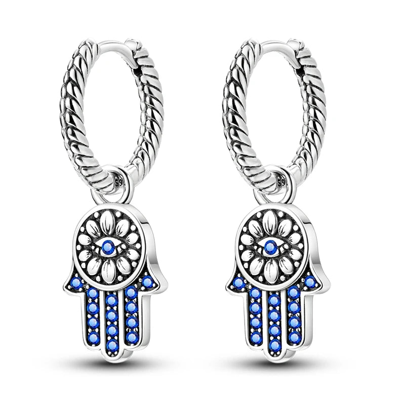 2025 neue 925 Sterling Silber Creolen Blumen Zirkon Tropfen Ohrringe Stud Für Frau Feine Geburtstag Hochzeit Schmuck Geschenke
