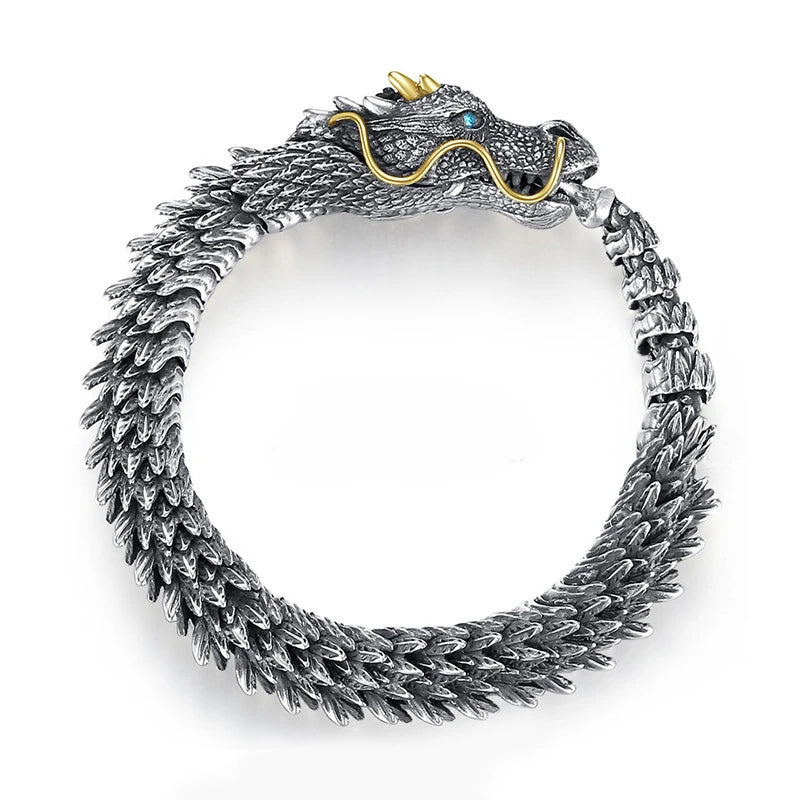 Traditionelles tibetisches Buddhismus-Drachen-Armband, herrschsüchtiger Drachen-Schuppen-Armreif für Männer und Frauen, Glücks-Amulett-Armband, Schmuck, Geschenk