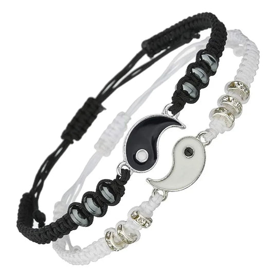 2024 neue beste Freundin-Armbänder für 2, passendes Yin-Yang-Armband mit verstellbarer Kordel für Bff, Freundschaft, Beziehung, Freund, Freundin