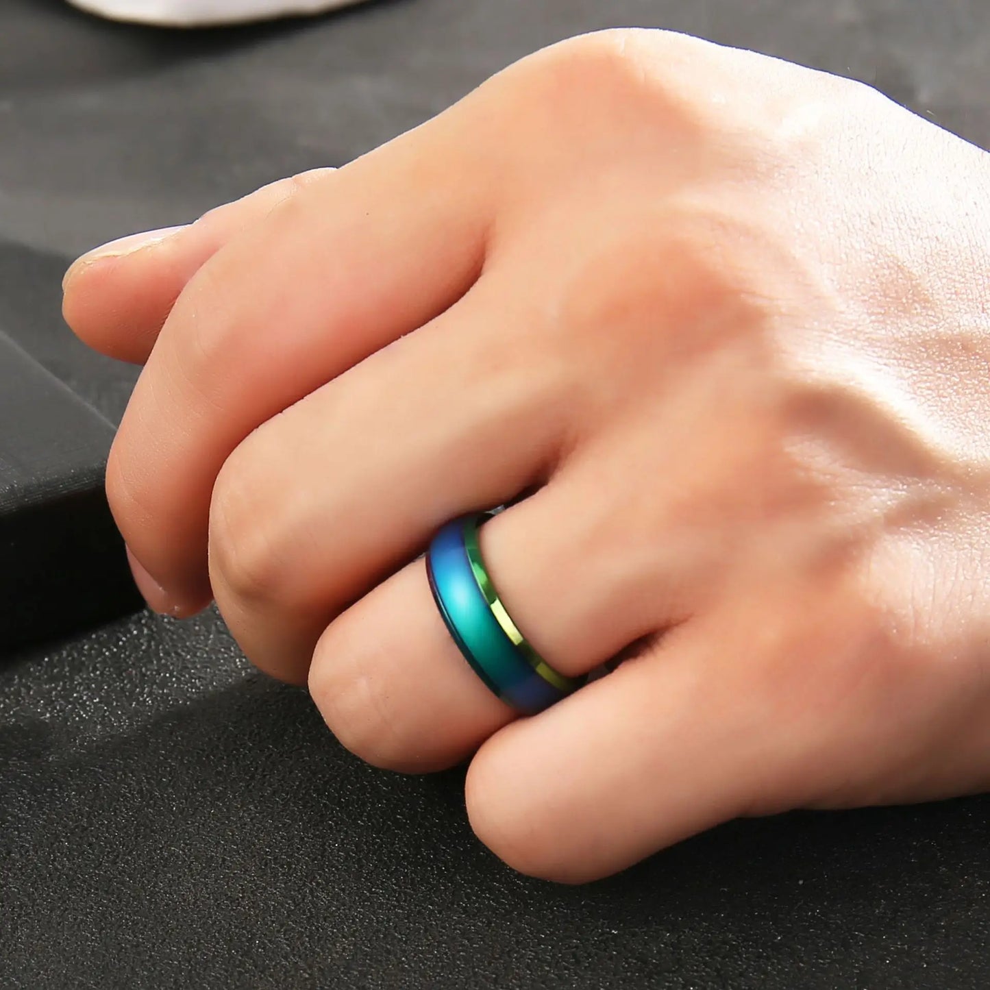 Ringe mit wechselnder Farbe, magische Stimmung, Emotion, Gefühl, Temperaturregelung, wechselnde Ringe für Frauen, Männer, Paare, Ringe, Ton-Schmuck