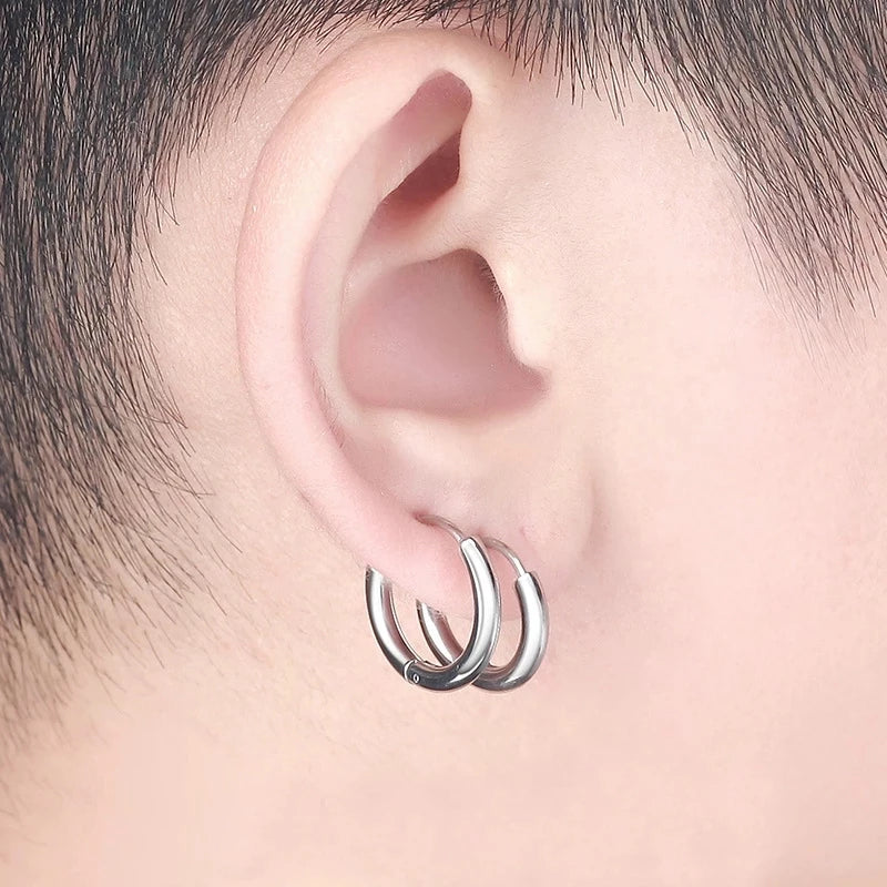 Neueste 1 Paar Edelstahl Kreuz Anhänger Baumeln Lange Quaste Unisex Creolen Männer/Frauen Punk Gothic Schmuck Beste Geschenke