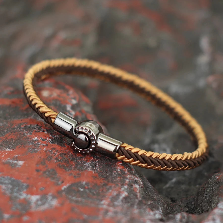 Neue Klasse A Ethnische Seil Armband Für Männer Frauen Magnet Schnalle Handgemachte Weaven Armreif Freizeit Pulseira Zubehör Hombre Hombre