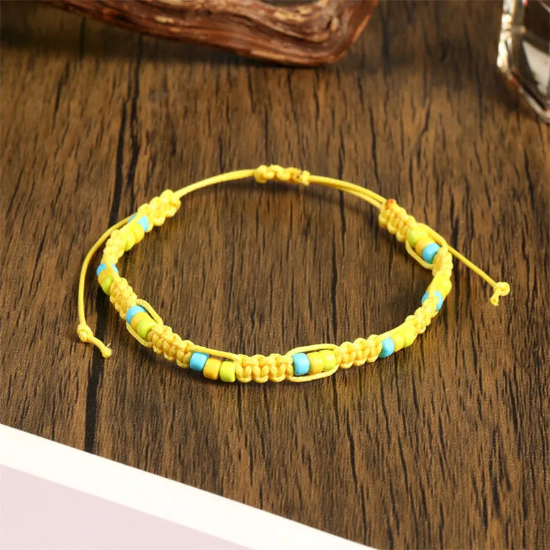 Böhmische farbige Perlen, verteiliges handgewebtes Armband für Männer/Frauen, lässig, täglich, trendig, einfache Accessoires, Freundschaftsgeschenke für Männer