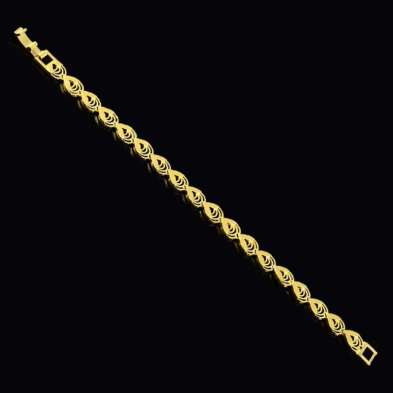 Modisches vergoldetes Armband, Wassertropfen-Armband, geeignet für Frauen, Hochzeit, Schmuck, Geschenk