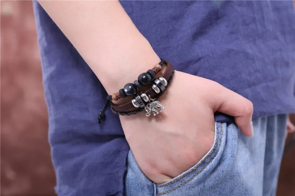 Leder Armbänder für Frauen Männer Schmuck Handgemachte Flügel Charme pulseira masculina pulseira feminina bileklik armband männer femme neue