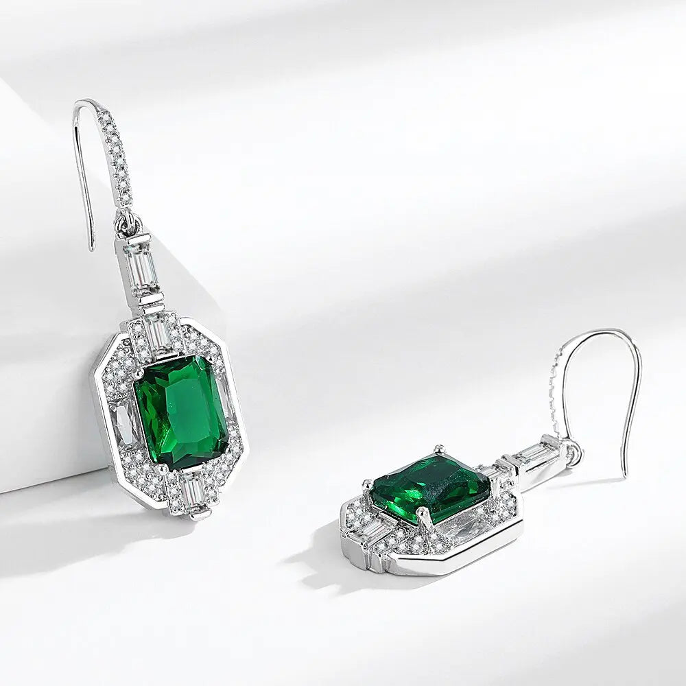 Creolen aus 925er-Sterlingsilber, Nadel, rosa Kristall, Herz-Creolen für Damen, modische geometrische Anhänger-Ohrringe, Luxus-Schmuck, Geschenke