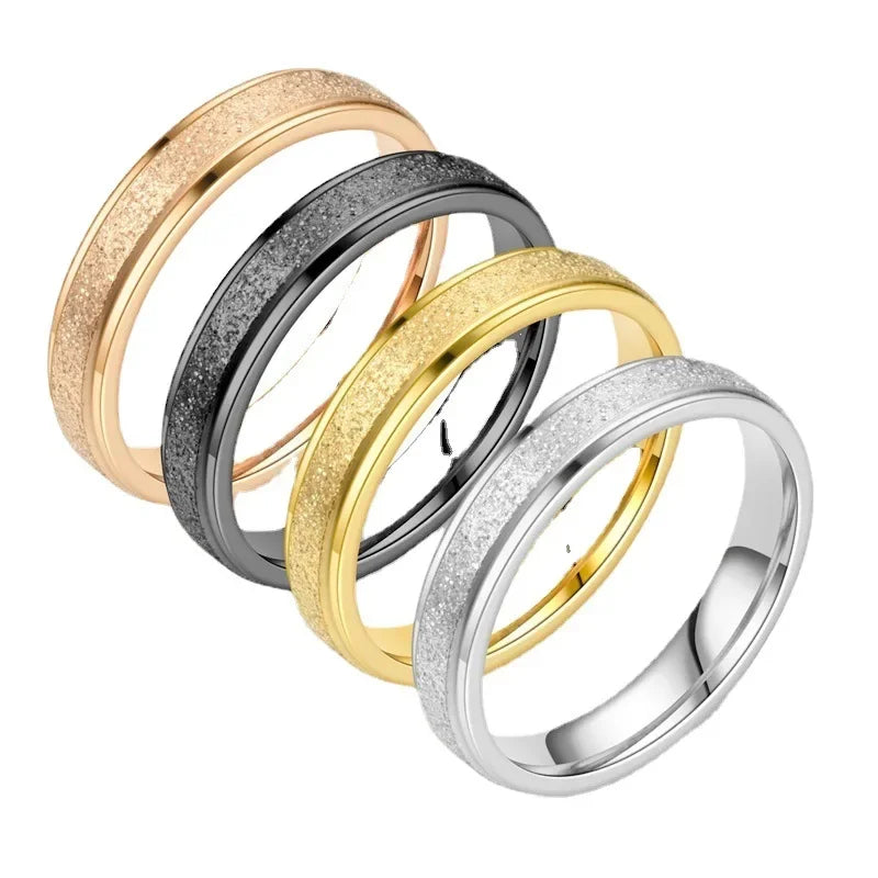 Gold Silber Farbe Eheringe Ring für Frauen Männer Schmuck Edelstahl Verlobungsring Paar Jahrestag Geschenk anillos