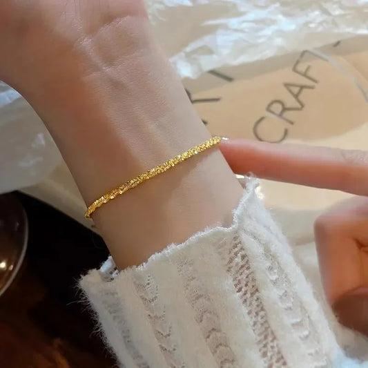 Leichte Luxus Gold Farbe funkelnde Armband kette für Frauen Temperament hochwertige Armband weibliche vielseitige Charme Schmuck