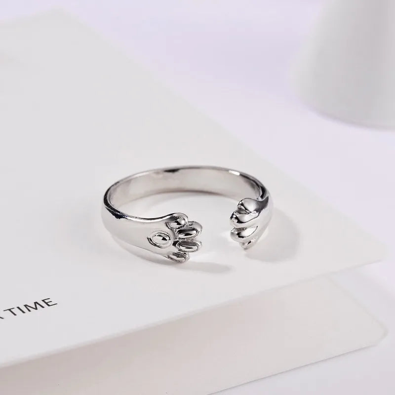 Niedliche Glückskatze-Tierringe, verstellbare Fingerringe für Männer, Liebhaber, Frauen, Dame, Mädchen, Jungen, männlich, Valentinstag, Paarschmuck