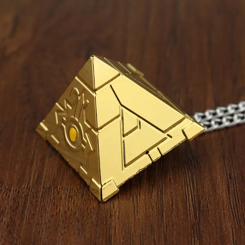 Anime Yu-Gi-Oh Halskette YGO Puzzle YuGiOh Yugi Millennium Pyramide Anhänger Schlüsselanhänger für Frauen Männer Ägyptisches Auge des Horus Schmuck
