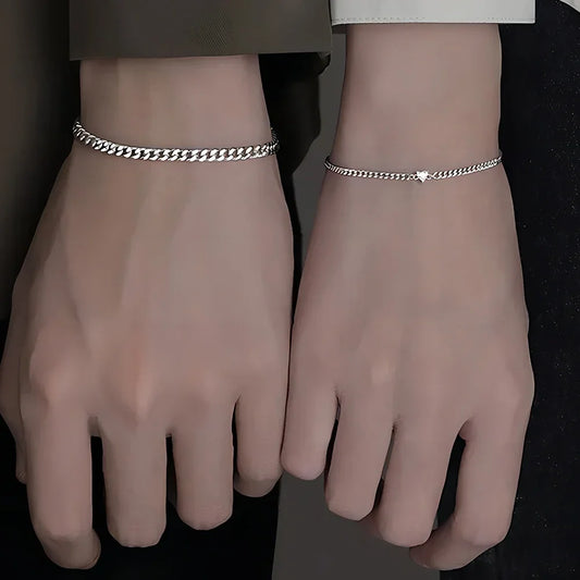 Paar-Armbänder-Sets für Paare, Freundin, Freund, Sie und Ihn, passender Armreif, verstellbare Armbänder als Geschenk für Liebhaber-Freunde