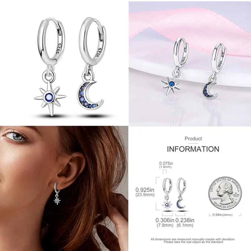 2024 Hotsale Ohrringe aus 925er-Sterlingsilber, Creolen mit Pavé-CZ-U-Form, Zirkon für Frauen, funkelnd, mit Größe, Modellanzeige