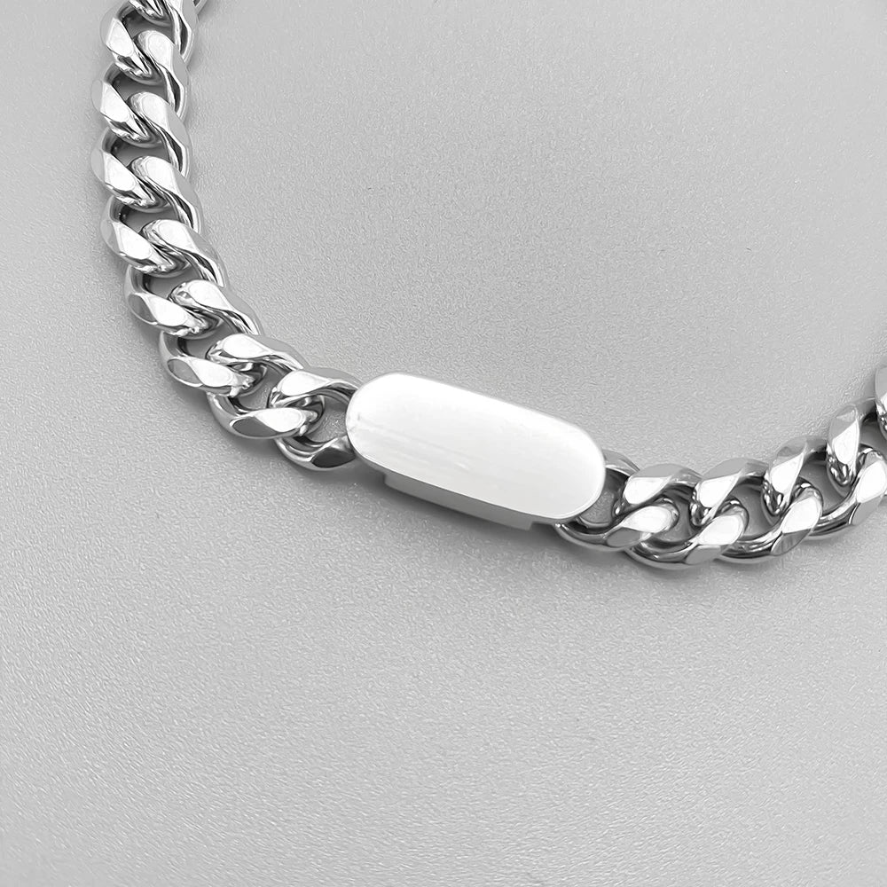 ELANDIS Kubanische Kettenarmbänder aus Edelstahl, Punk-Hip-Hop-Rock-Stil, Zubehör, vergoldetes Herrenarmband, 48-Stunden-Versand