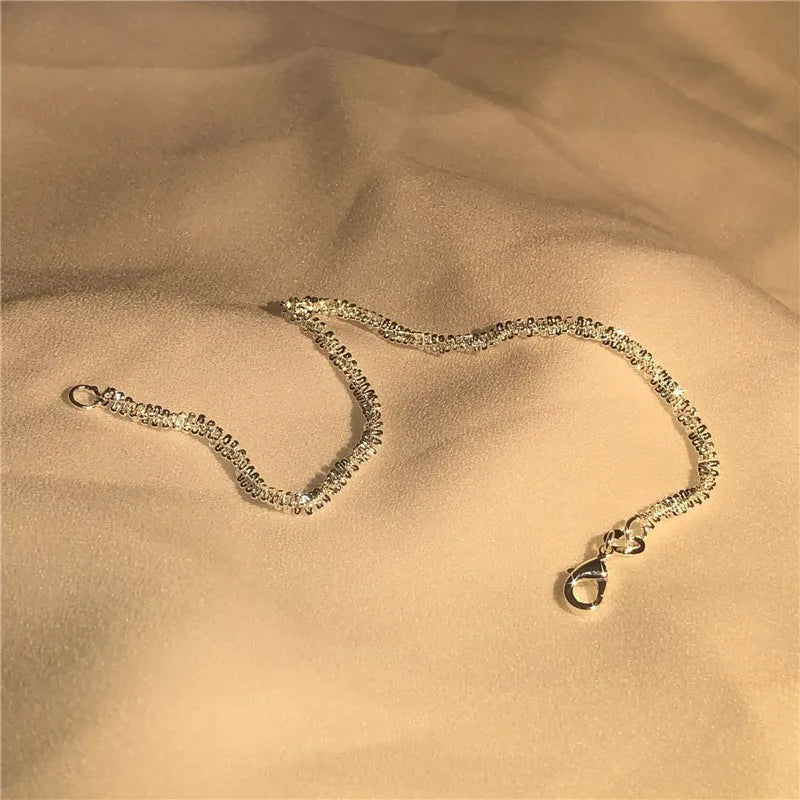 Neues Armband aus 925er-Sterlingsilber, 1,5 mm, glänzendes Armband für Ihre Frau, Wasserschmuck, Geschenk