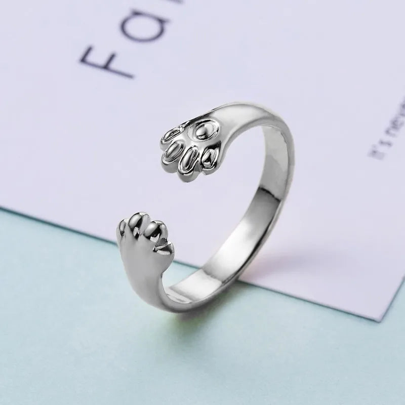 Niedliche Glückskatze-Tierringe, verstellbare Fingerringe für Männer, Liebhaber, Frauen, Dame, Mädchen, Jungen, männlich, Valentinstag, Paarschmuck