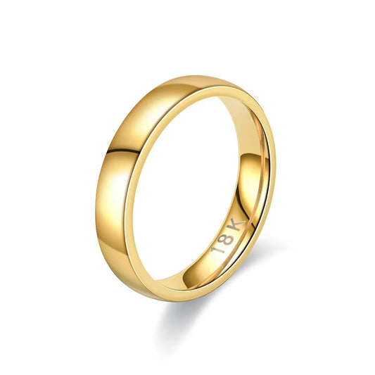 Vergoldeter Ring, Farbe, modisch, für Damen, einfacher Ehering für Paare, Verlobungsschmuck, Geschenk