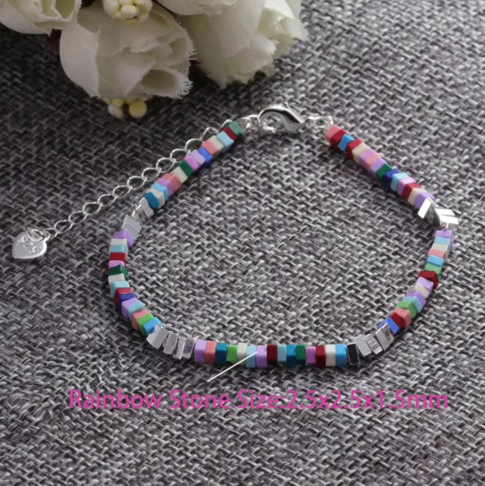 Panjbj sterling silber linie extrem feines armband für frauen lieben haert perle koreanisch ins süßes schmuck geschenk drops hipping