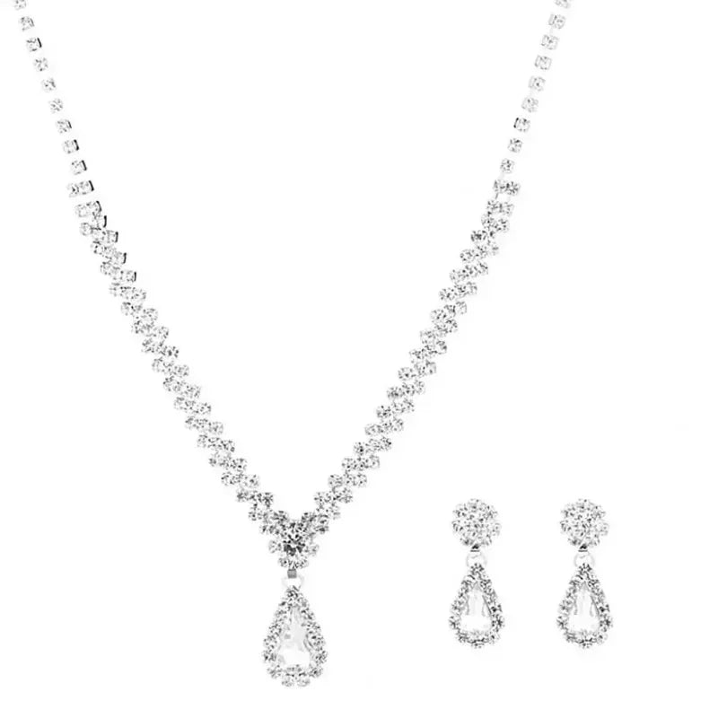 Mode Waterdrop Funkelnde Strass Halskette Frauen Licht Luxus Schmuck Vielseitige Schlüsselbein Kette Schmuck Zubehör