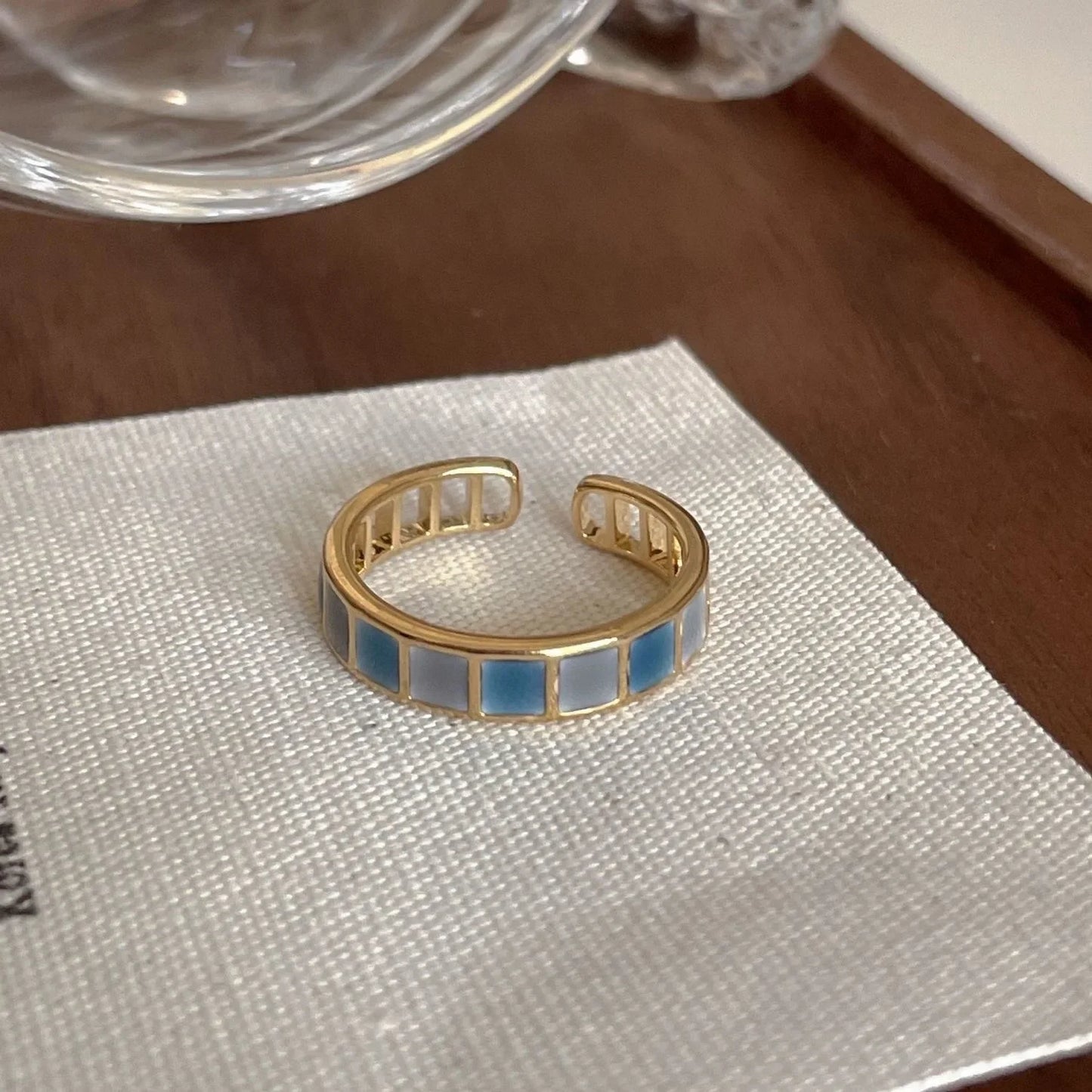 Kpop Trendy Retro Geometrische Bunte Tropf Glasur Offene Ringe für Frauen Einstellbar Exquisite Gold Farbe Finger Ringe Schmuck Geschenke
