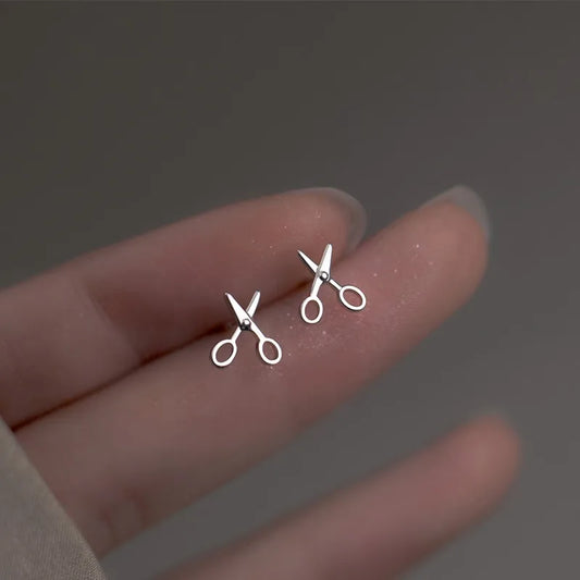 Kreative Mini-Scheren-Ohrstecker für Frauen und Mädchen