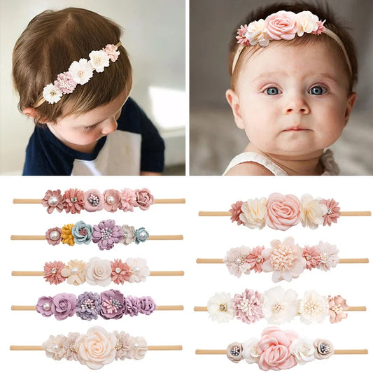 Baby Mädchen Stirnband Nettes Baby Elastisches Haarband Neugeborenen Kopf Blume Kleinkind Stirnband Kopfbedeckung Kinder Zubehör