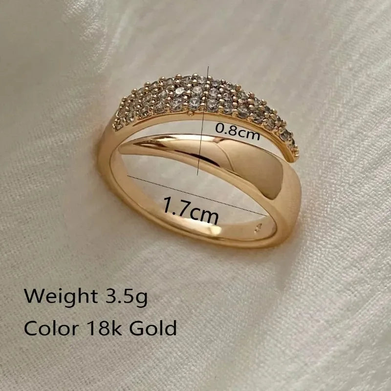 Luxus Zirkon Herz Ringe für Frauen Öffnung Einstellbare Weben Strass Ring Verlobung Hochzeit Schmuck Mode Freundin Geschenke