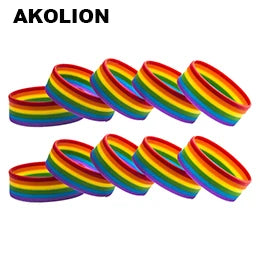 Gay Pride Pansexual Silikonkautschuk-Armbänder Sport-Armband Armreif SLP-0005