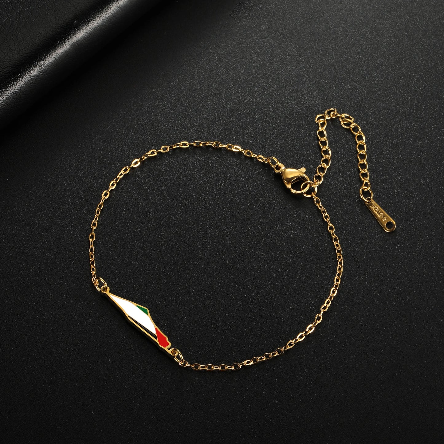COOLTIME Palästina Karte Charme Frauen Armbänder Edelstahl Einstellbare Doppel Schicht Männer Geographie Armband schmuck Großhandel